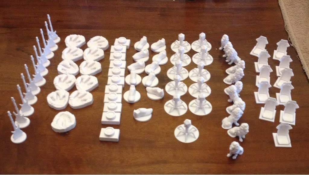 3D printed game pieces